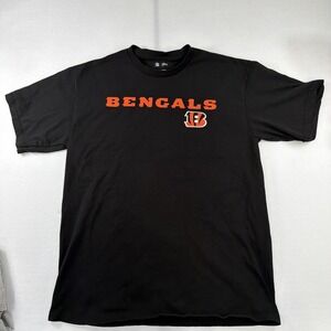 Cincinnati Bengals NFL Team Apparel Mens Size Large T‎ Shirt  Short Sleeve Black